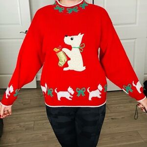 EXCHANGE Red and Green Sweater